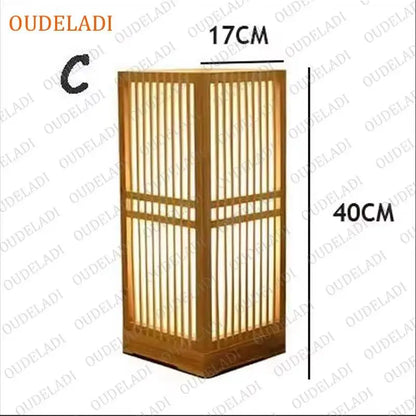 Japanese Bamboo Table Lamp – Zen Style Warm Bedside Lighting