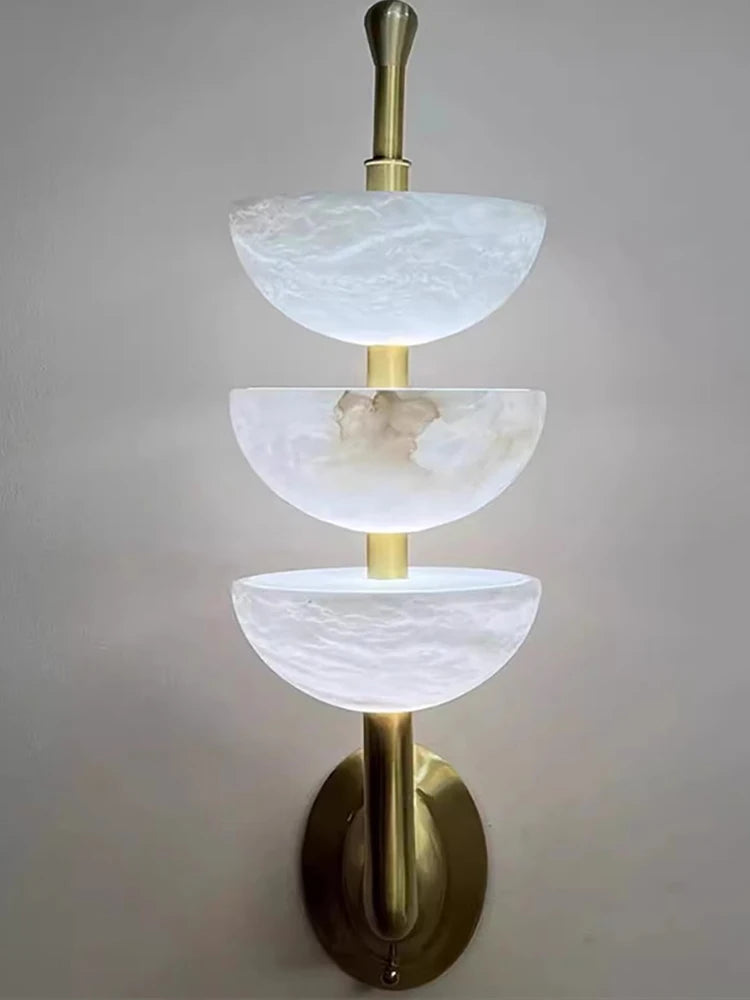 Luxury Marble Basin Wall Sconce for Hallways