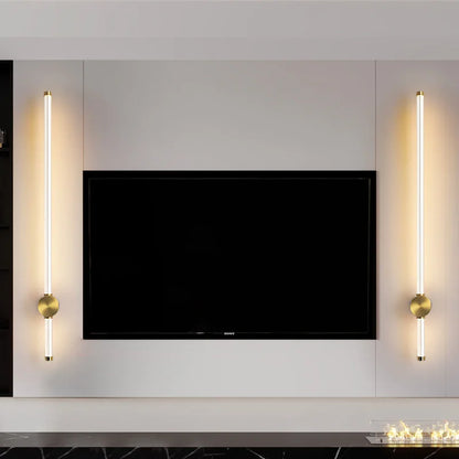 Modern LED Wall Sconce Copper Acrylic Indoor Wall Lamp