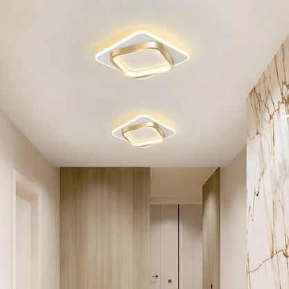 Nordic Gold LED Ceiling Light Modern Hallway Lighting