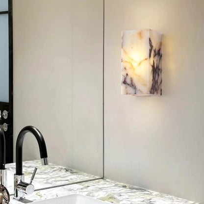 Luxury Black Stone Wall Sconce for Modern Bedrooms