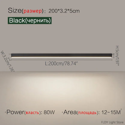 Minimalist LED Strip Ceiling Light for Modern Interiors