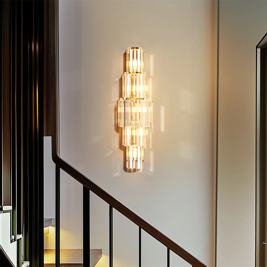 Crystal Wall Lamp Modern LED Bedroom Living Room Sconce