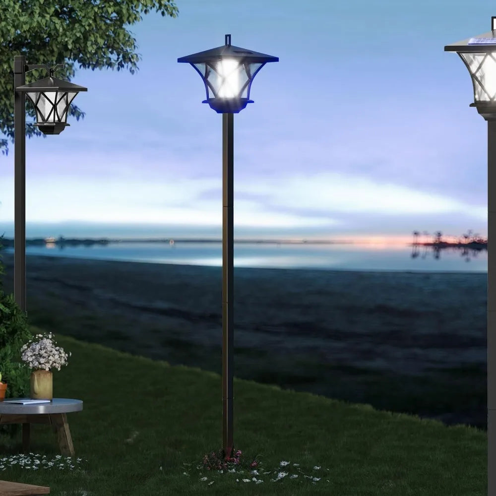Retro Solar Lamp Post Light for Outdoor Pathways