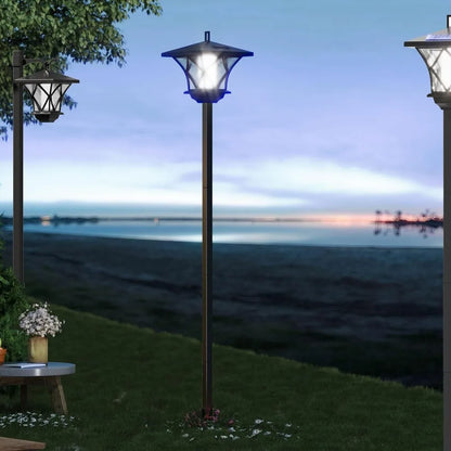 Retro Solar Lamp Post Light for Outdoor Pathways
