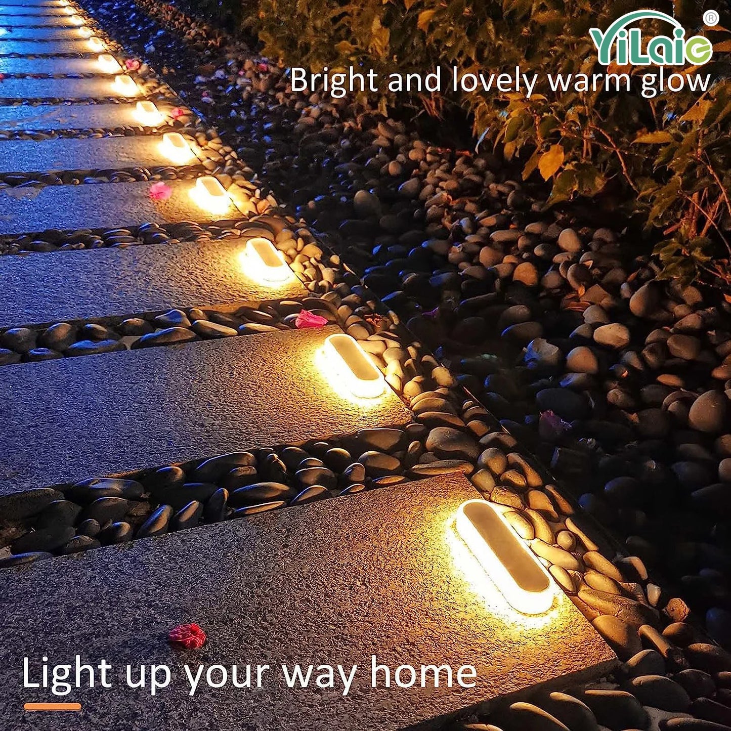 Waterproof Solar LED Step Lights for Stairs