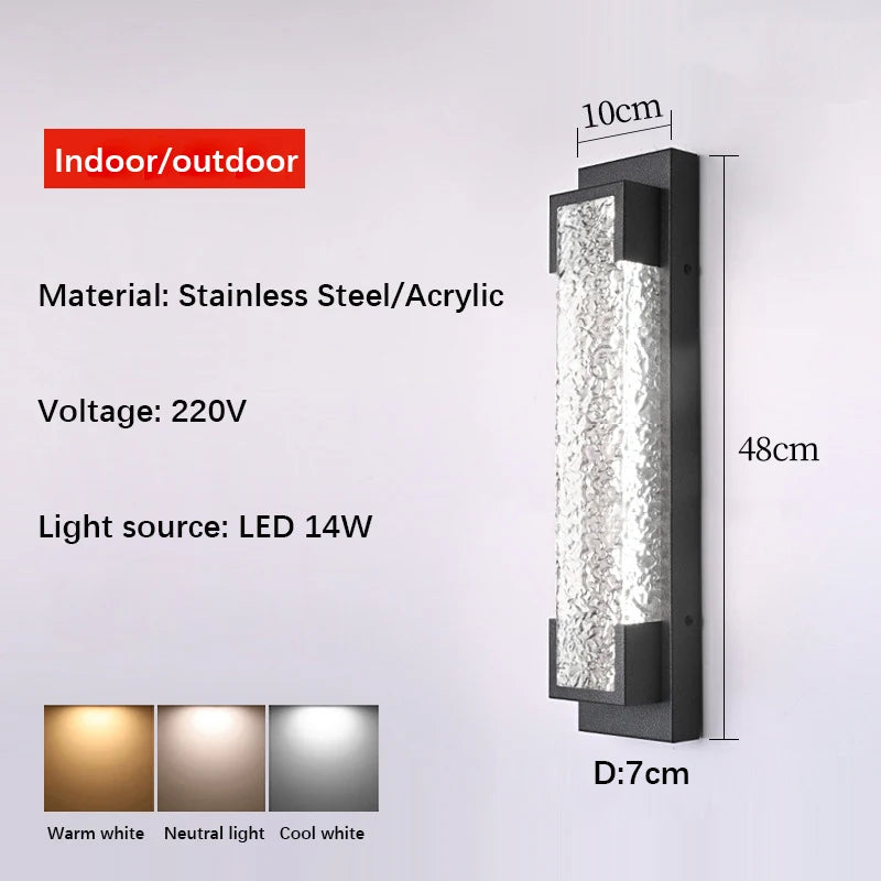 Modern Waterproof Long Strip Outdoor Wall Light
