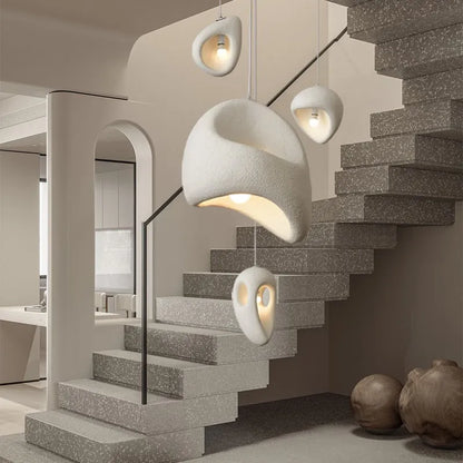 Wabi Sabi Pendant Chandelier for Staircase Lighting