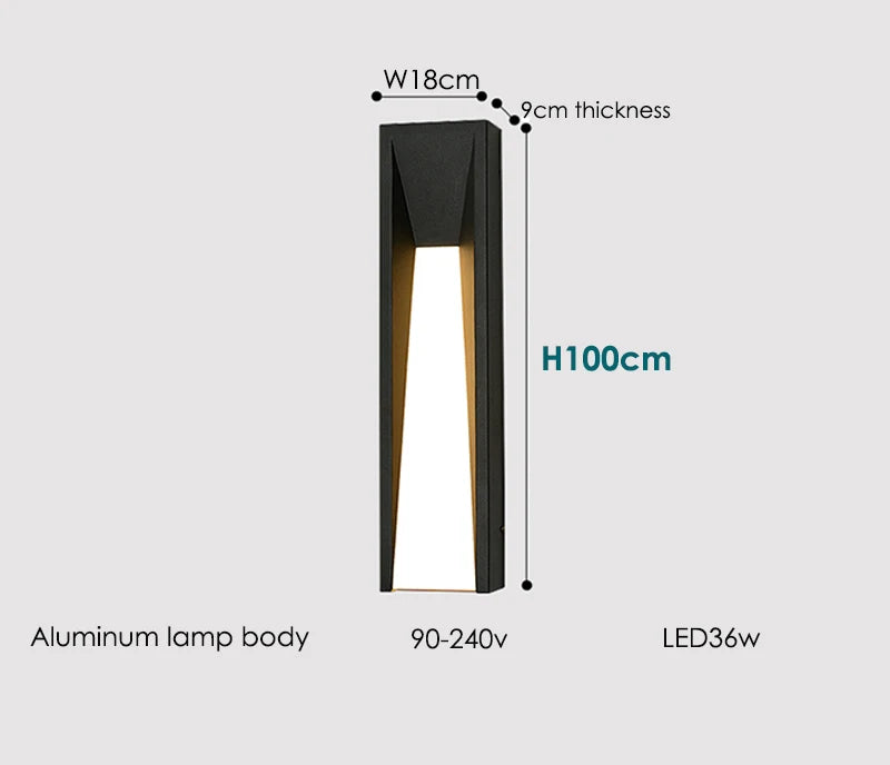 Modern Black Outdoor Wall Sconce for Entryways