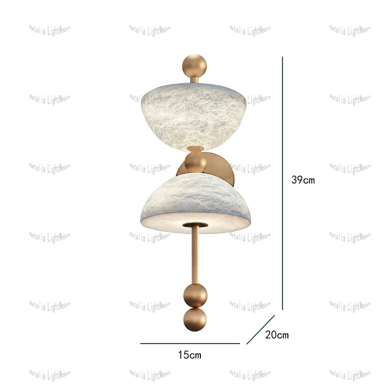 Luxury Marble Basin Wall Sconce for Hallways