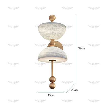 Luxury Marble Basin Wall Sconce for Hallways