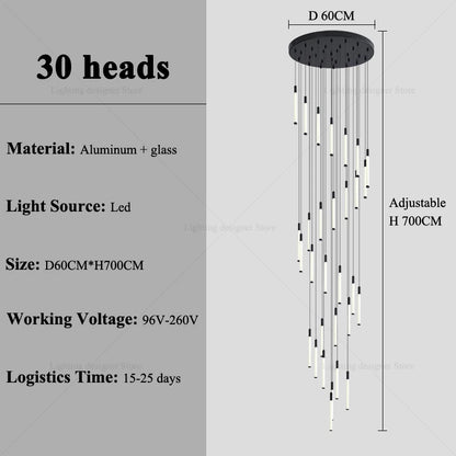 Modern Staircase Pendant Chandelier for High Ceilings