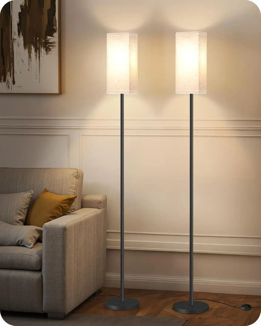 Modern Standing Floor Lamp Set with Foot Switch
