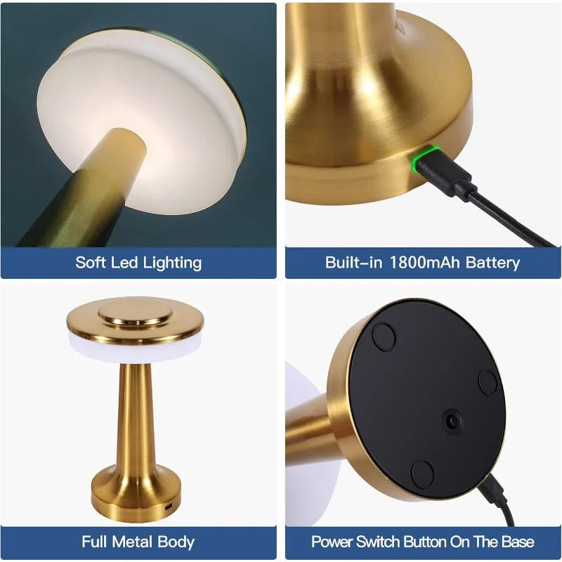 Portable LED Touch Lamp – USB Rechargeable Mood Light for Bedroom & Bar