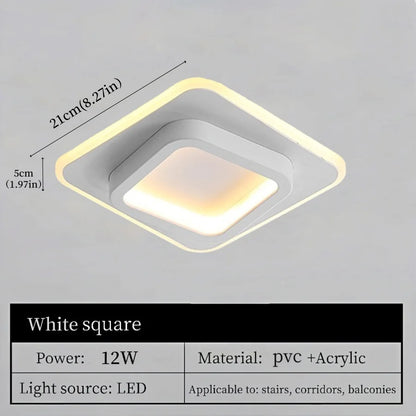 Nordic Gold LED Ceiling Light Modern Hallway Lighting