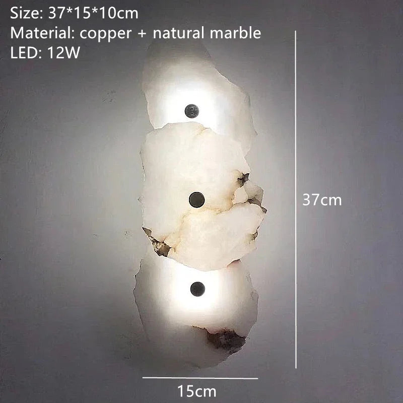 Luxury Marble LED Wall Sconce for Modern Interiors