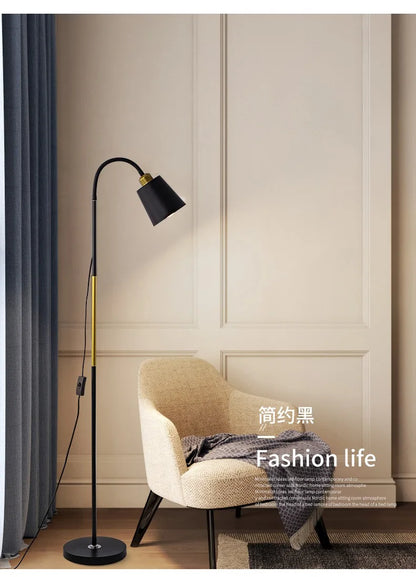Adjustable LED Floor Lamp – Minimalist Iron Standing Reading Light