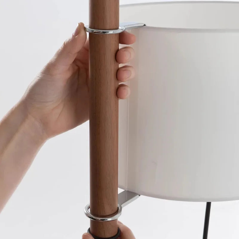 Adjustable Japanese Wooden Floor Lamp for Reading Nooks
