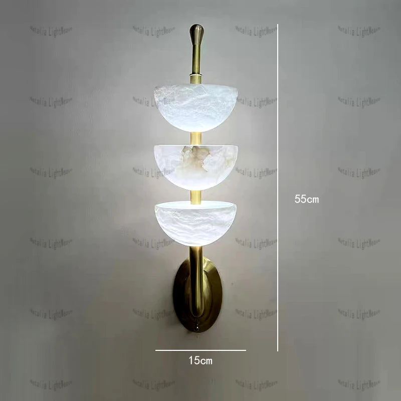 Luxury Marble Basin Wall Sconce for Hallways