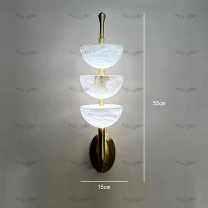 Luxury Marble Basin Wall Sconce for Hallways