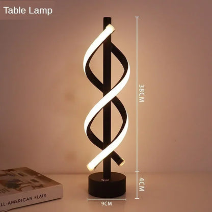 Modern RGB Spiral Floor Lamp for Ambient Corners