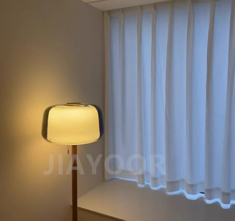 Modern Glass Floor Lamp – Elegant Decorative Lighting for Living Room