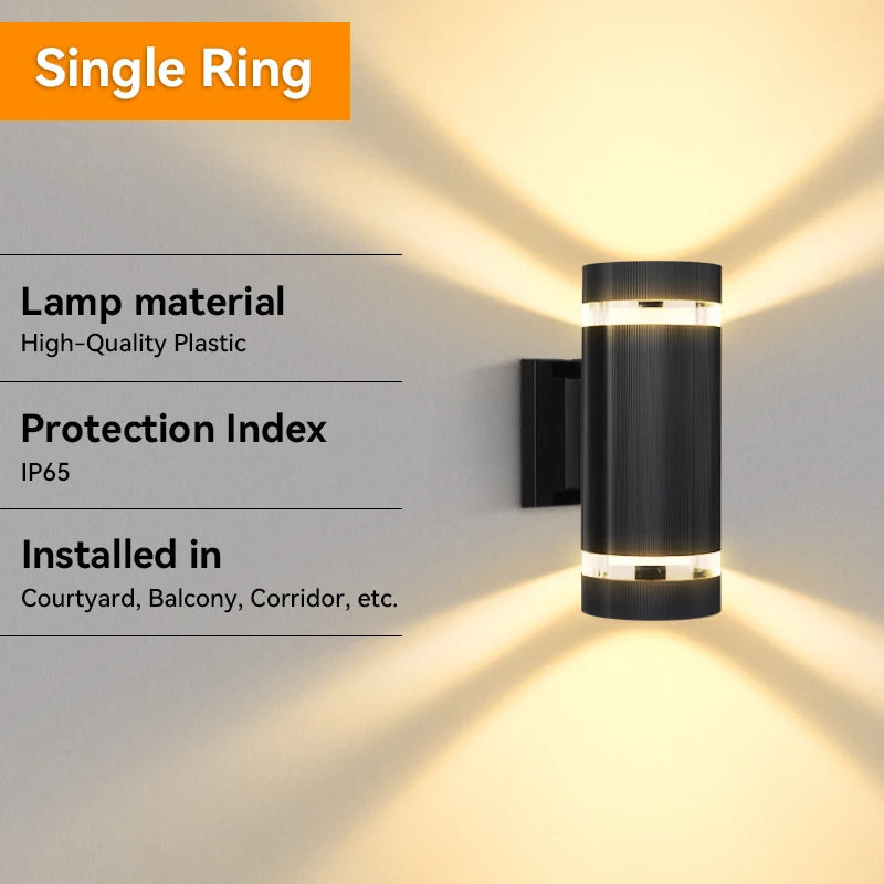 Outdoor LED Wall Sconce E27 Up Down Waterproof Porch Light