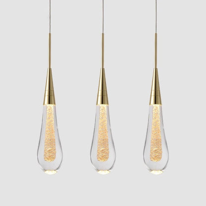 Raindrop Crystal Chandelier Modern Stair and Ceiling Lighting