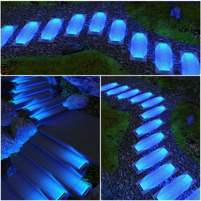 Solar LED Deck Step Lights for Outdoor Stairs
