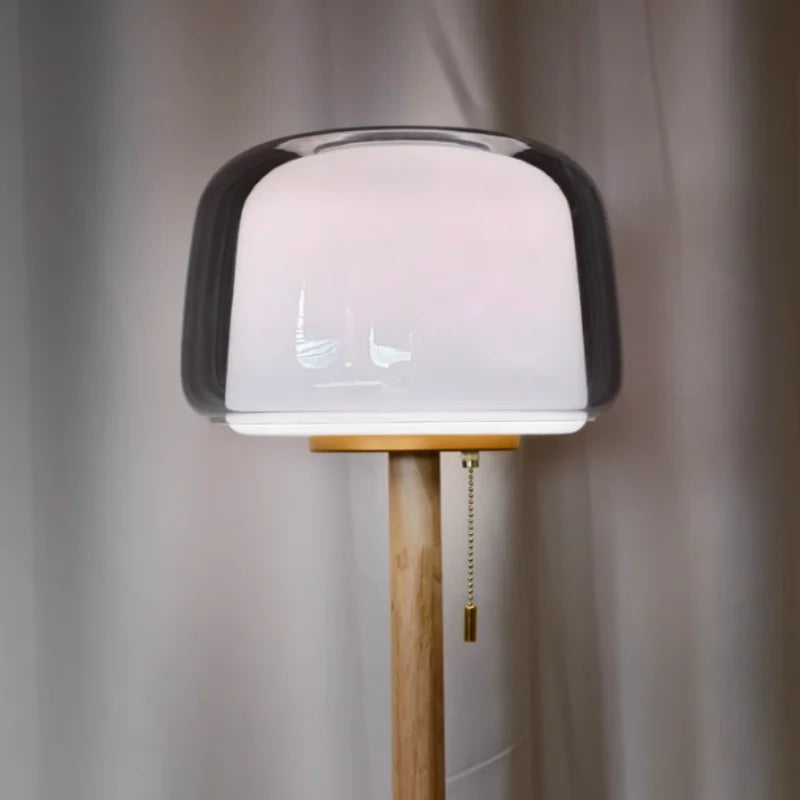 Modern Glass Floor Lamp – Elegant Decorative Lighting for Living Room