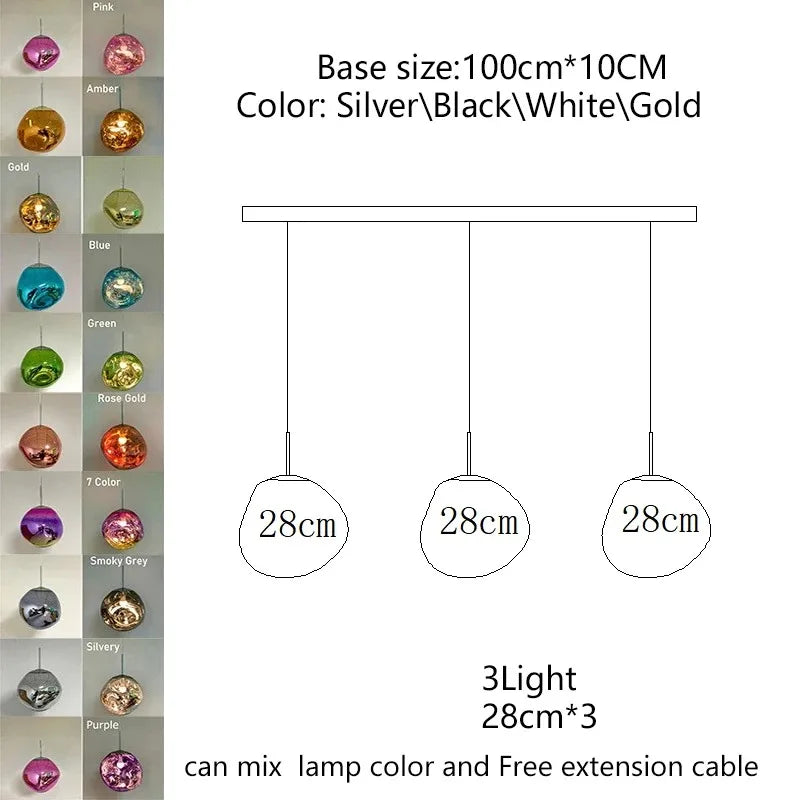 Nordic Lava LED Pendant Kitchen and Living Room Ceiling Lamp