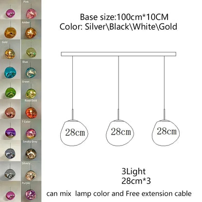 Nordic Lava LED Pendant Kitchen and Living Room Ceiling Lamp