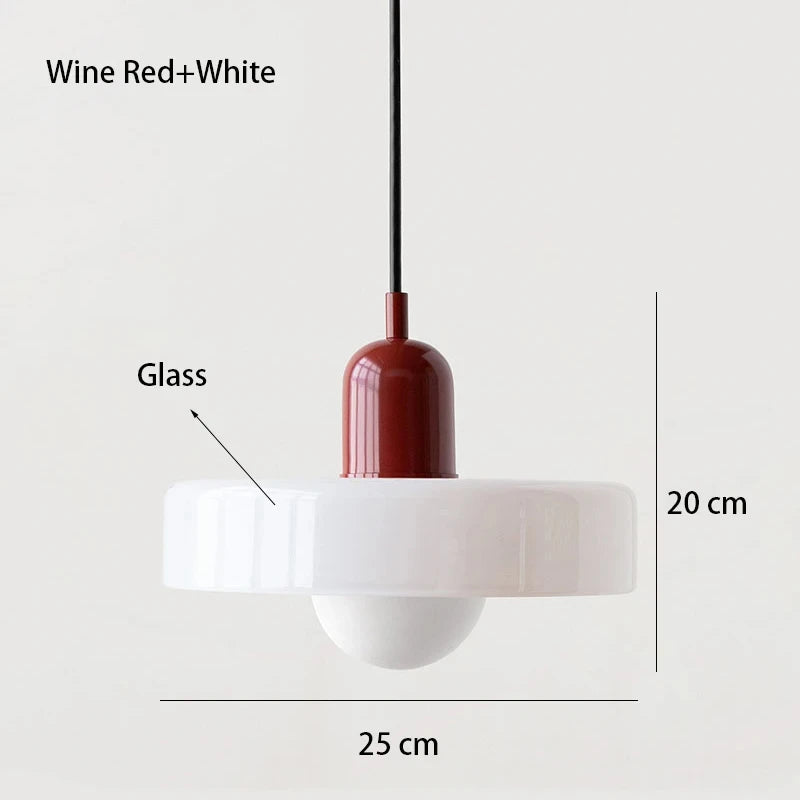 Nordic Glass Bauhaus Chandelier Dining Living Bedroom Pendant Lamp