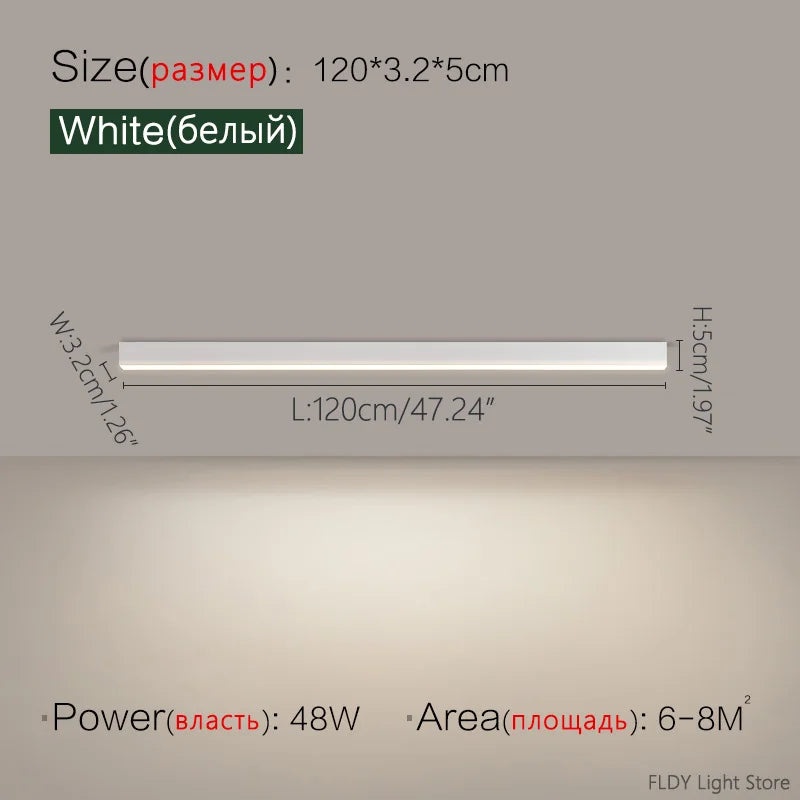 Minimalist LED Strip Ceiling Light for Modern Interiors