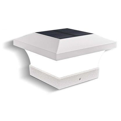 Solar Post Light Outdoor LED Fence Deck Garden Pillar Lamp