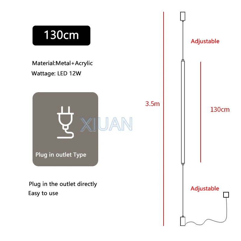 Modern LED Floor Lamp – Sleek Black Acrylic Light for Living Room & Bedroom
