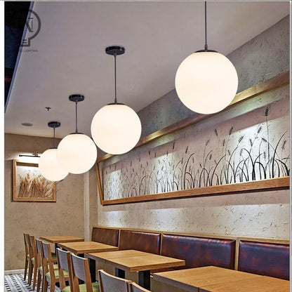 Glass Ball Pendant Light Modern Bar Restaurant Hanging Lamp