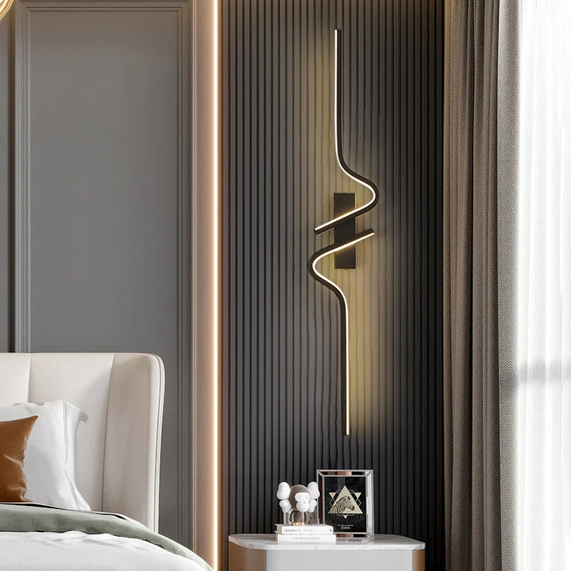 Minimalist LED Wall Light Bedroom Bedside Living Room Sconce