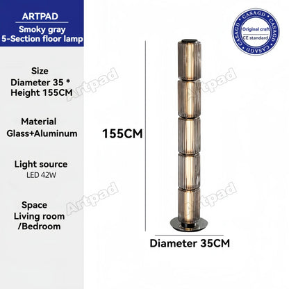 Nordic Glass Floor Lamp – Designer LED Standing Light for Home Decor