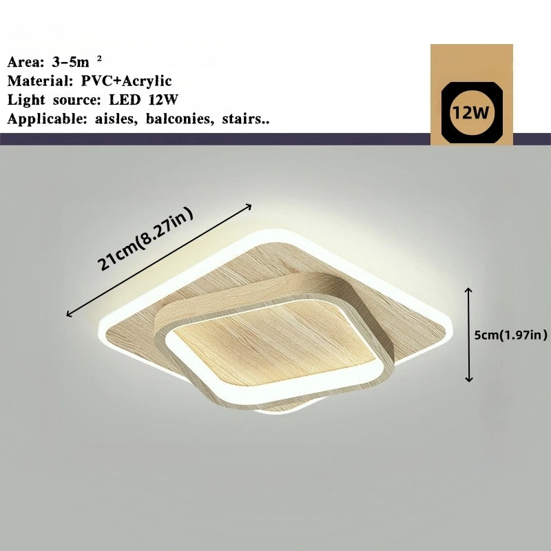 Nordic Gold LED Ceiling Light Modern Hallway Lighting