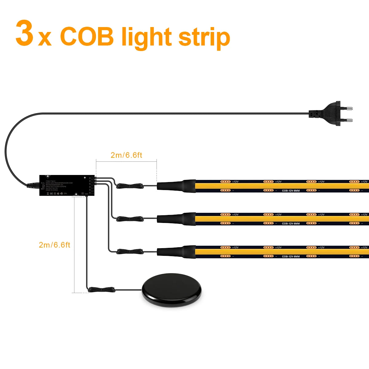 Motion Sensor COB LED Strip Light for Wall Panels