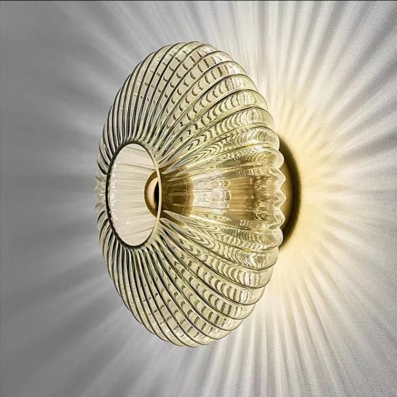 Nordic Glass Wall Sconce LED Bedroom Living Room Lamp