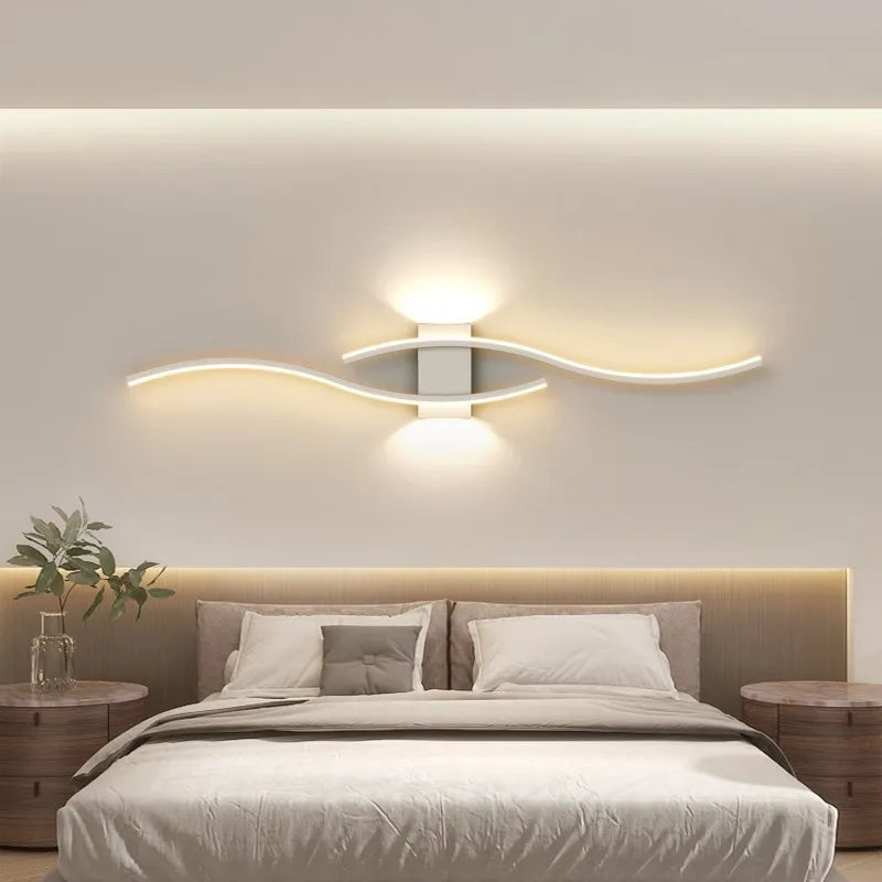 Modern LED Strip Wall Light TV Background Bedroom Living Room Lamp