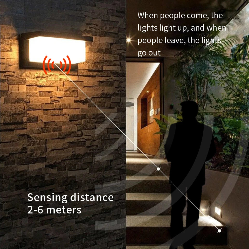 Motion Sensor Outdoor Wall Light with Waterproof Design