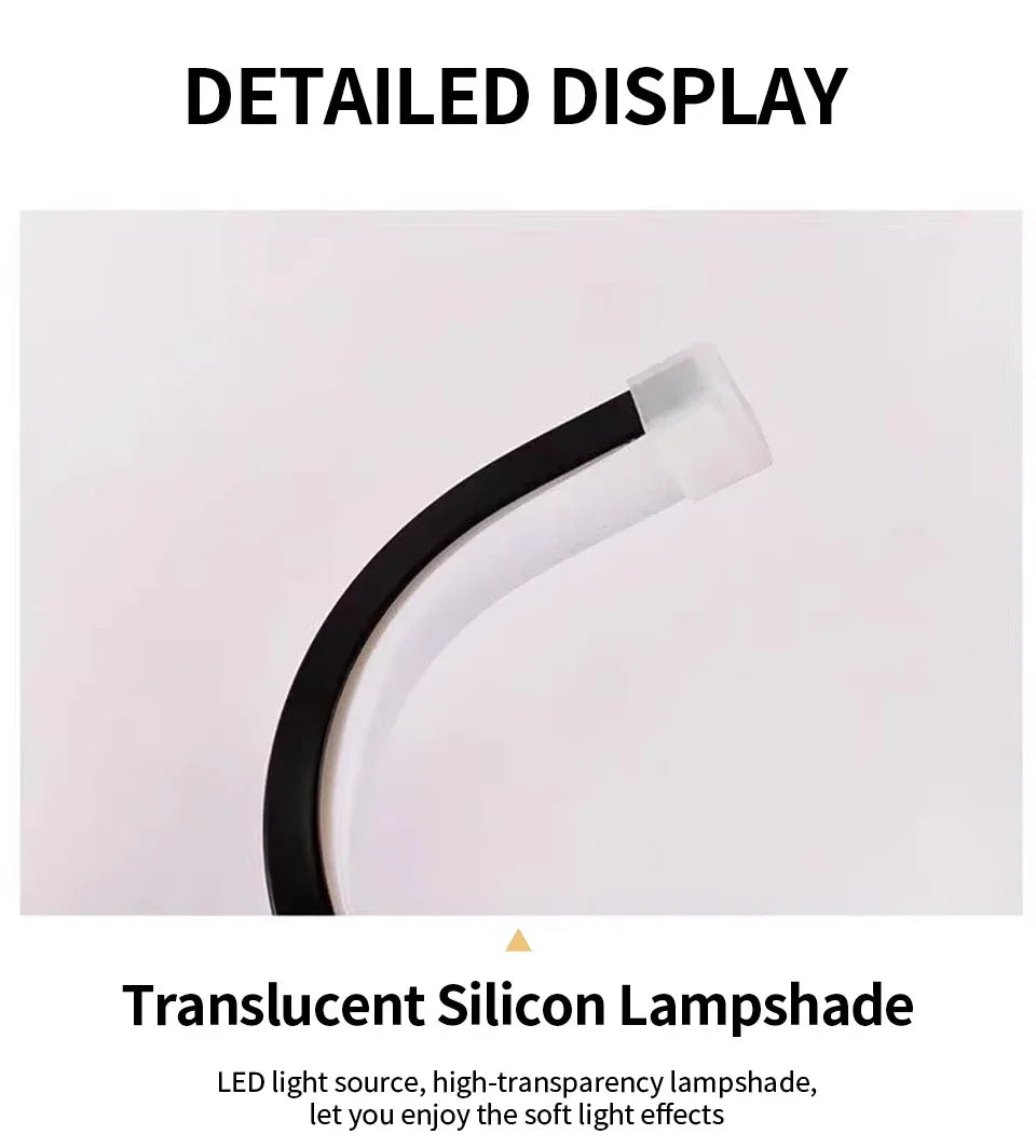 Spiral LED Table Lamp – 3 Color Dimming, USB Powered, Modern Bedroom Light