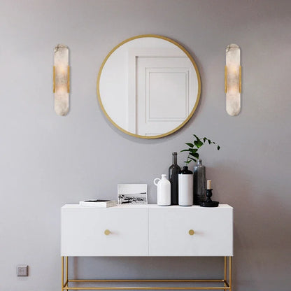 Natural Marble Wall Sconce for Bedrooms and Hallways