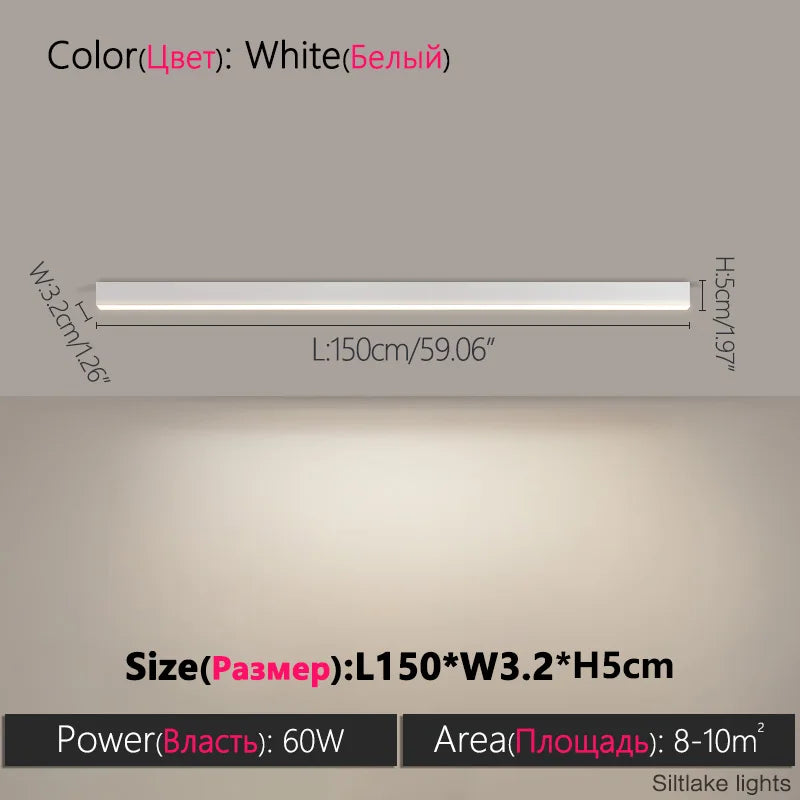 Modern Long Strip Ceiling Light for Kitchens and Hallways
