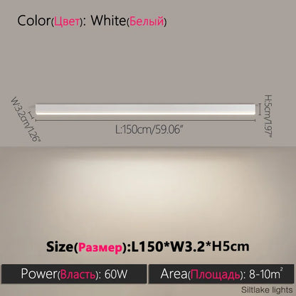 Modern Long Strip Ceiling Light for Kitchens and Hallways