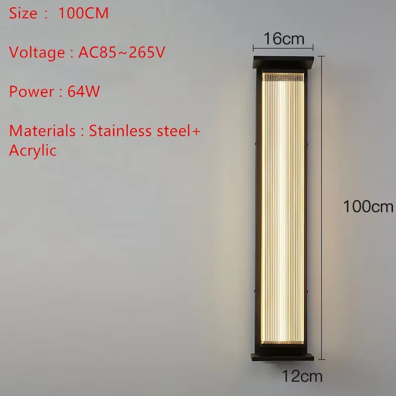 Outdoor Solar LED Wall Light Waterproof Porch Garden Lamp