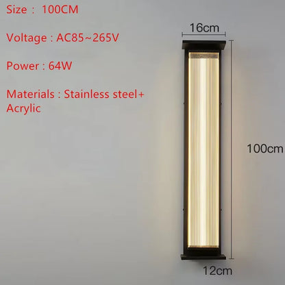 Outdoor Solar LED Wall Light Waterproof Porch Garden Lamp